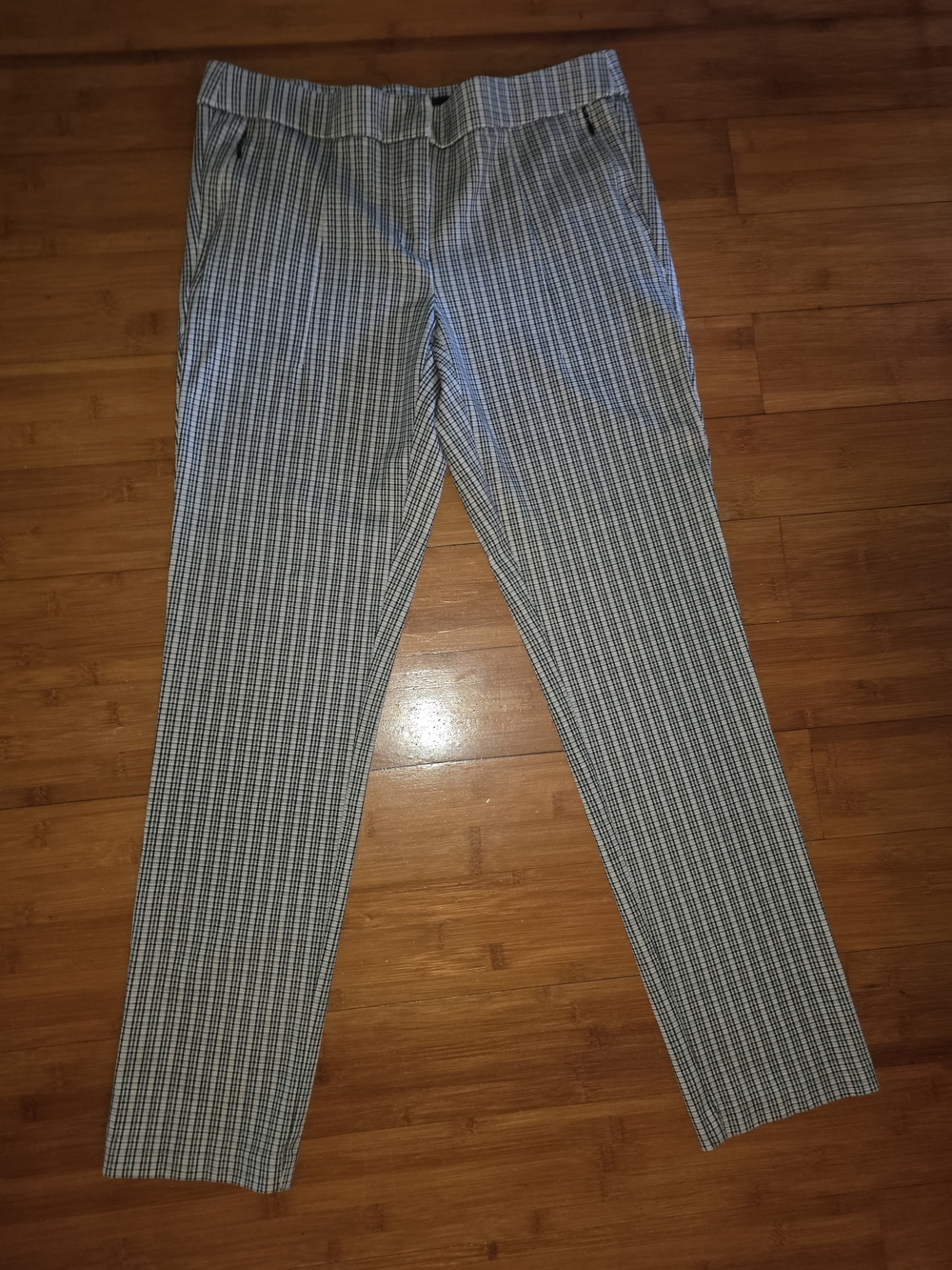 Amanda & Chelsea Black and White Check Chinos